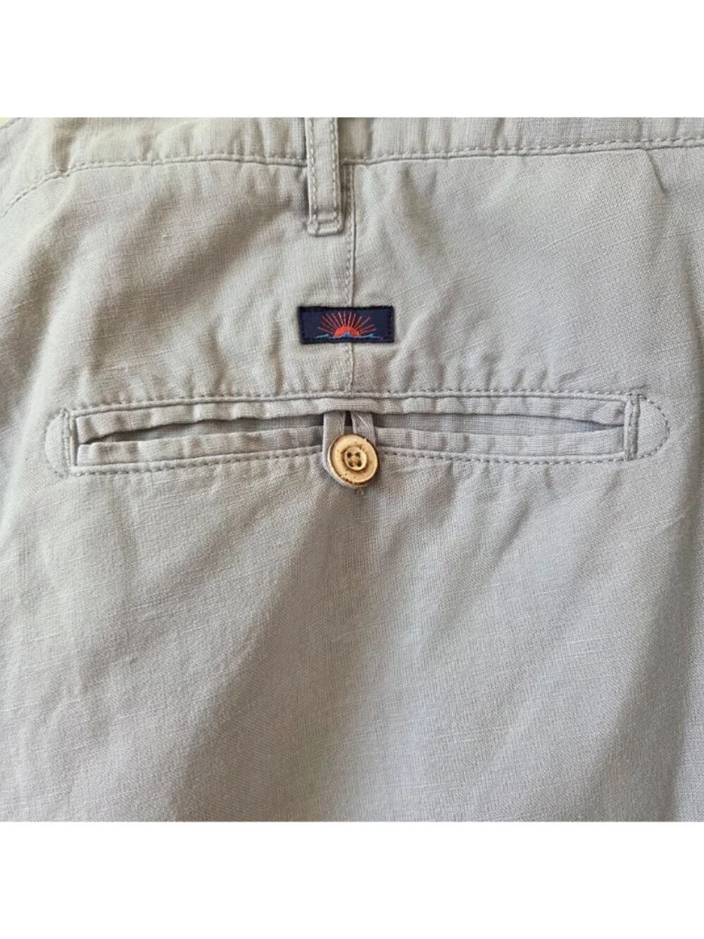 Faherty Men's Malibu Linen Blend Gray Shorts Size 42